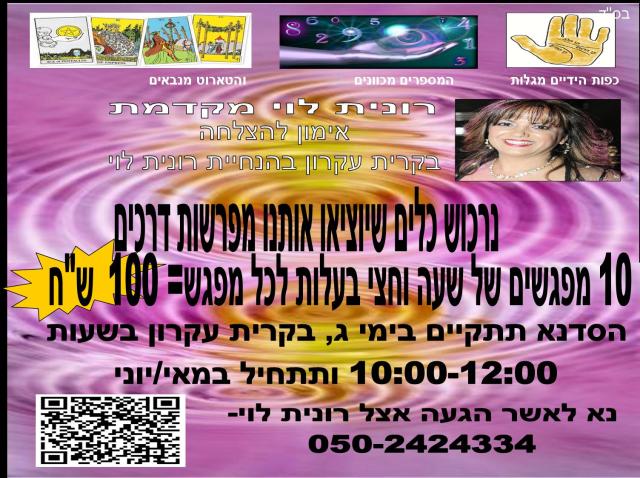 פתיחת סדנא לאימון להצלחה בקרית עקרון בהנחיית רונית לוי